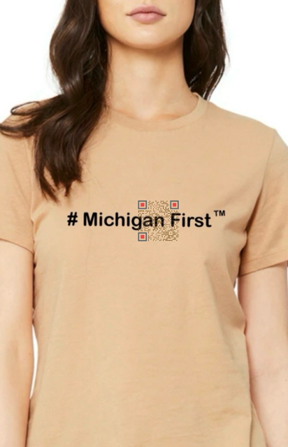 #Michigan First™ - Tan Shirt