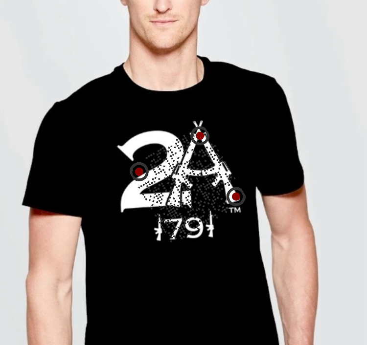 Large Second Amendment 1791 w/Rifles - Black Shirt