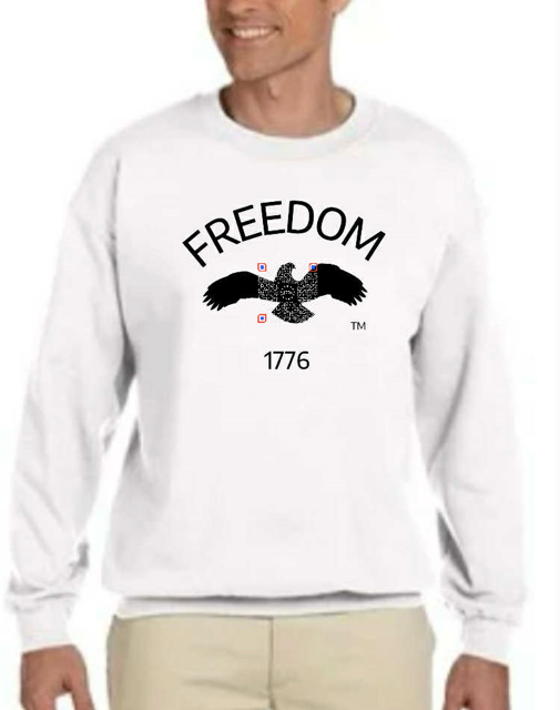 Freedom 1776 White Sweatshirt