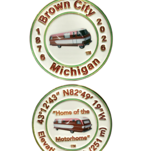 Brown City Michigan 150th Anniversary Heritage Challenge Coin